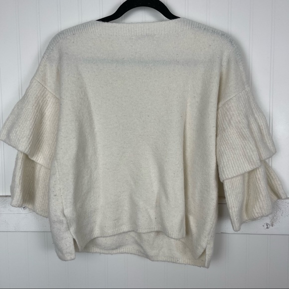 MADEWELL Tier Sleeve Pullover Sweater in Ivory - Picture 5 of 7